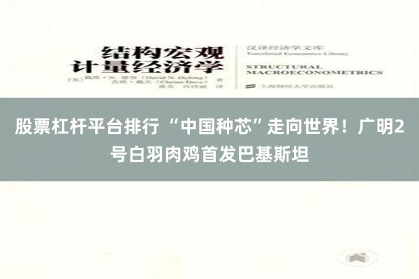 股票杠杆平台排行 “中国种芯”走向世界！广明2号白羽肉鸡首发巴基斯坦