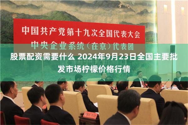 股票配资需要什么 2024年9月23日全国主要批发市场柠檬价格行情