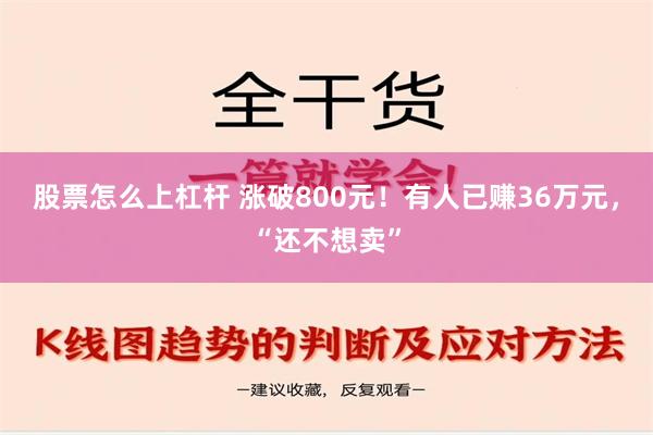 股票怎么上杠杆 涨破800元！有人已赚36万元，“还不想卖”