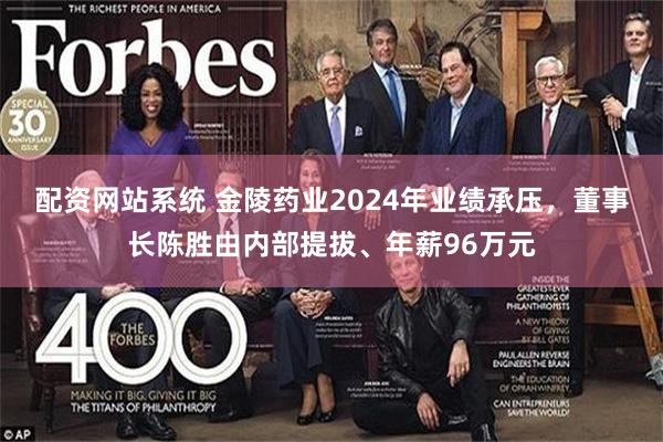 配资网站系统 金陵药业2024年业绩承压，董事长陈胜由内部提拔、年薪96万元